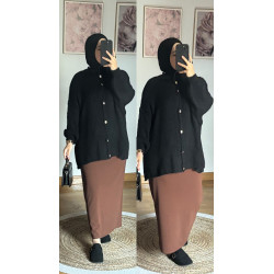 Conjunto falda jersey boton